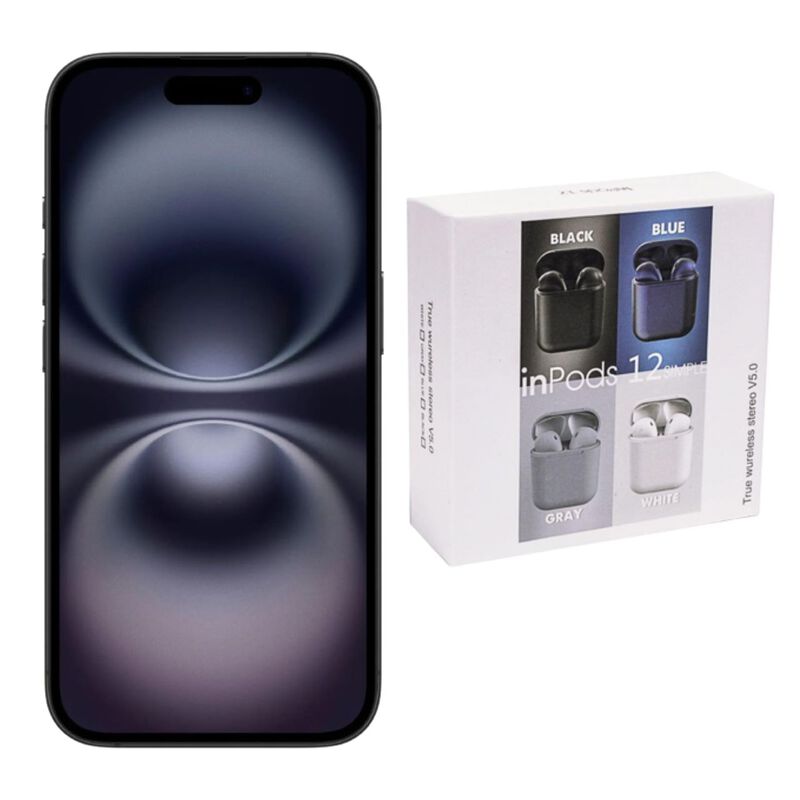 iPhone 16 256GB Negro E-SIM Nuevo + Audifonos G... image number null