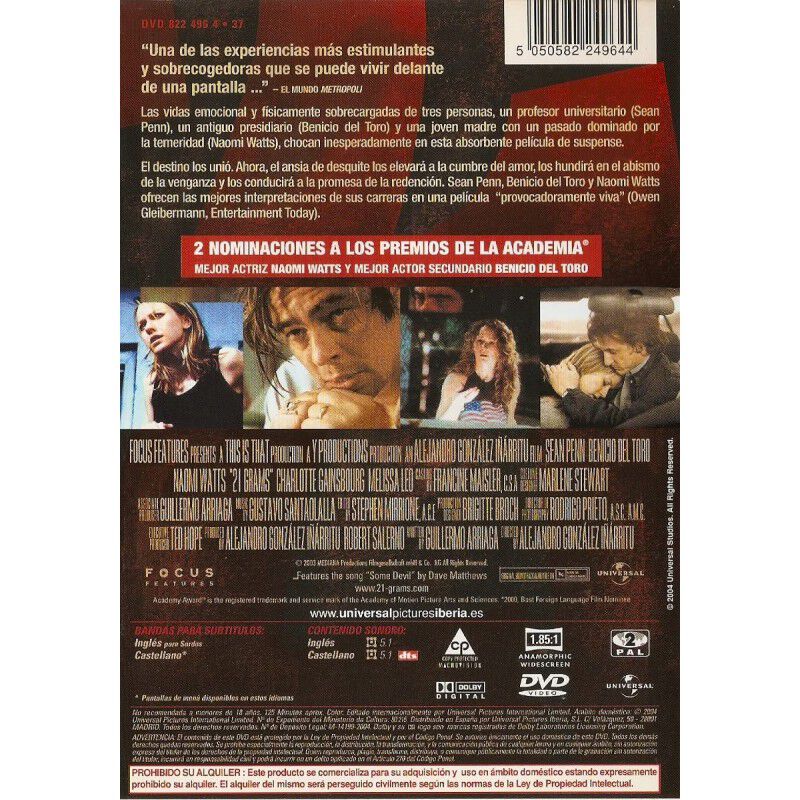 21 Gramos Dvd image number null