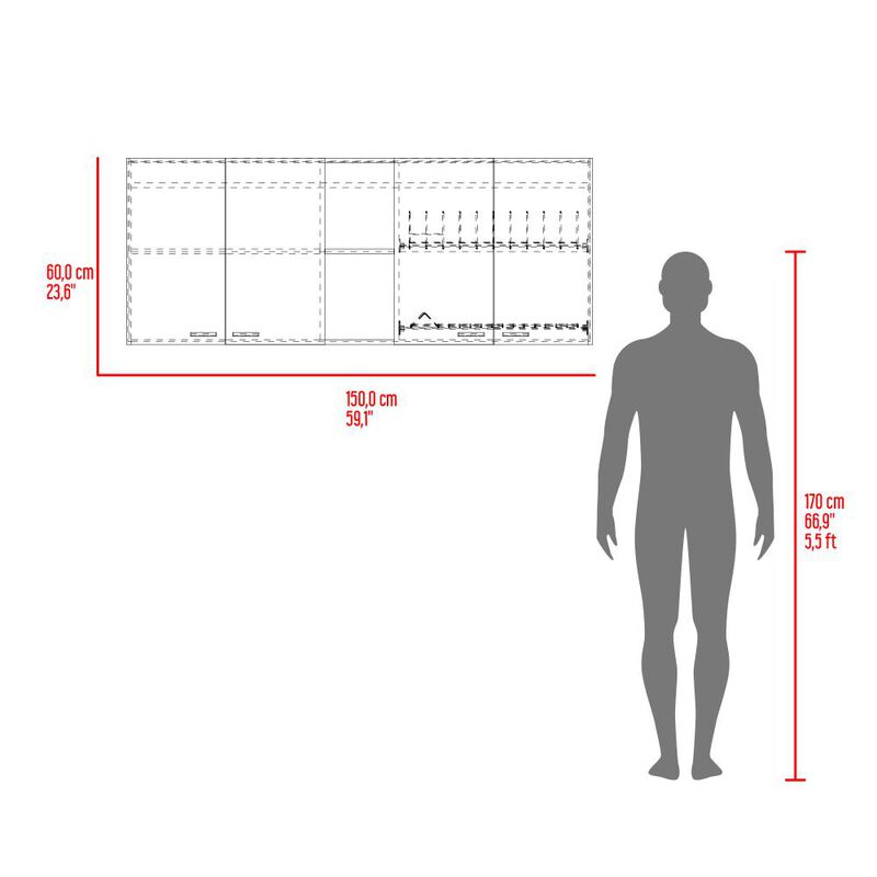 Gabinete Superior Estrella Wengue Virtual Muebl... image number null