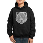 Sudadera Con Capucha Word Art Para Ni&ntilde;o - Cara de Oso - Negro