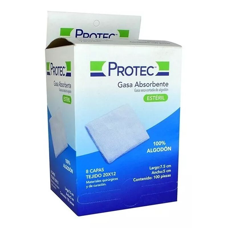 Gasa Protec Est 7.5x5 Cm Caja 100 Sobres image number null