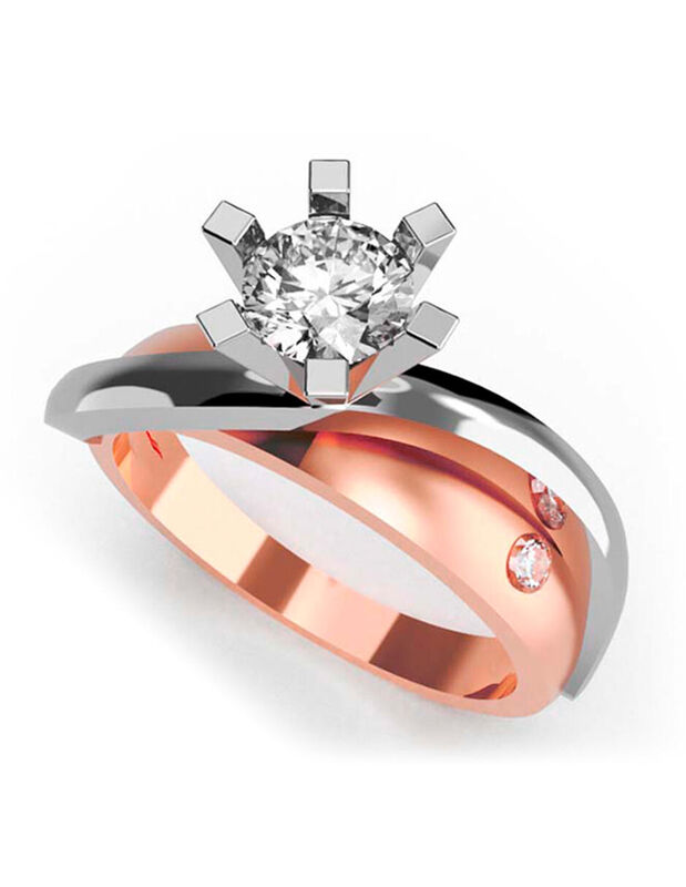 Anillo de Compromiso de 14K con Circonia Talla ... image number null