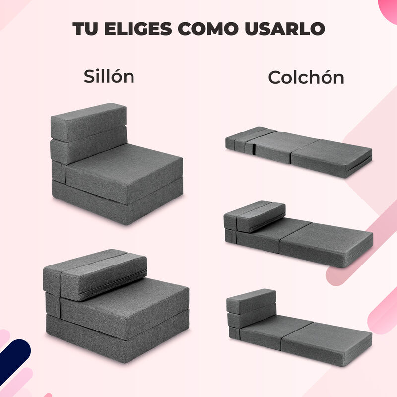 Sillón Plegable Tipo Puff Atlas Basics Gris Cla... image number null