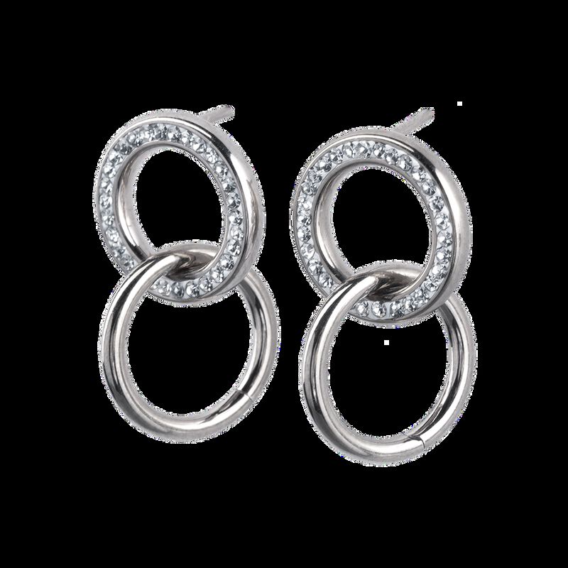 Aretes Acero Inoxidable Zirconia Joyer&iacute;a Regalo... image number null