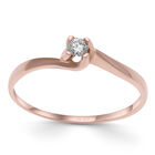 Solitario En Oro Rosa 14k Con Brillante De 10 Puntos - Fd4065r-10 Talla 5
