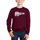 Sudadera De Cuello Redondo Word Art Para Ni&ntilde;o - Metro de Nueva York - Granate