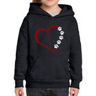 Sudadera Con Capucha Word Art Para Ni&ntilde;a - Coraz&oacute;n Meow - Negro