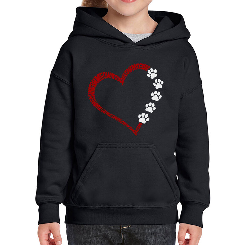 Sudadera Con Capucha Word Art Para Ni&ntilde;a - Coraz... image number null