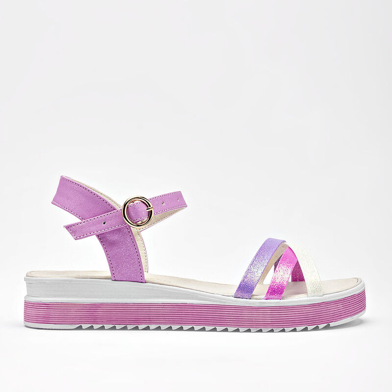 Celex sandalia piso para mujer rosa lila blanco... image number null