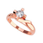Anillo de Compromiso de 14K con Diamante de Laboratorio 0.20 CT F VS1 Talla 9 ORO ROSA 14K &ndash; / FJ705-20-14R-LG-9