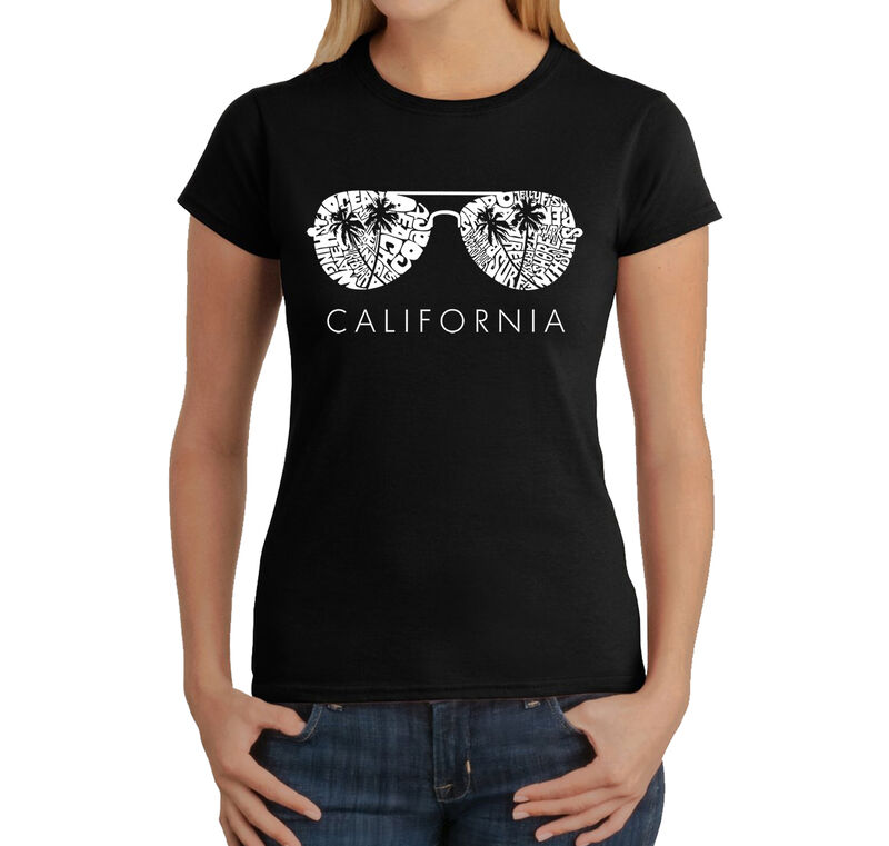 Camiseta Word Art Para Mujer - Lentes Californi... image number null