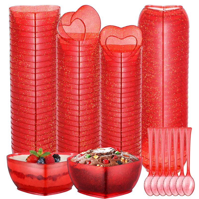Vasitos De Postre Rtteri 85 ml Rojo Con Brillo ... image number null