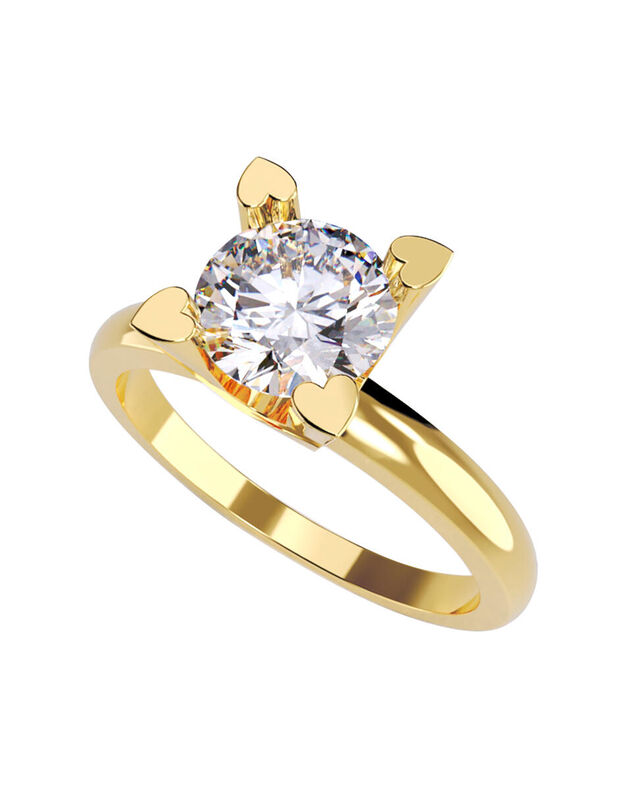 Anillo de Compromiso de 14K con Diamante de Lab... image number null