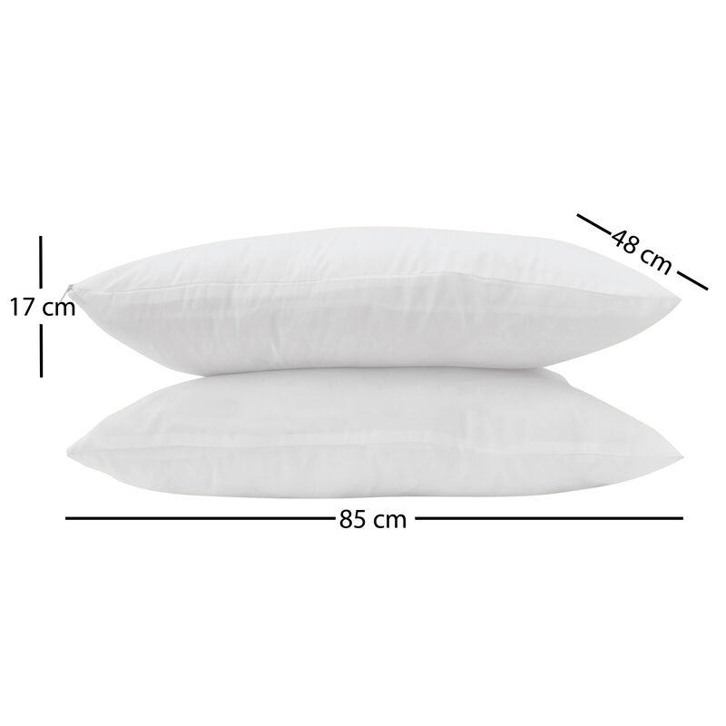 Almohada Tacto Seda con Cierre D&uacute;o Blanco image number null
