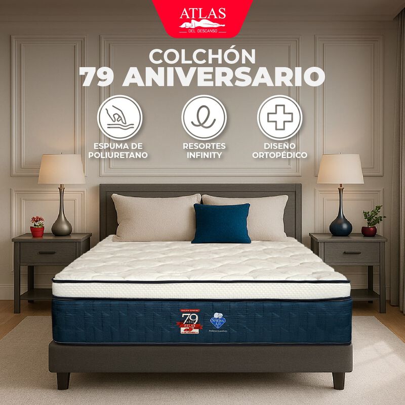 Colchón Queen Size 79 Aniversario Atlas del Des... image number null