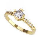 Anillo de Compromiso en Oro Amarillo 10K con Circonia -  Talla:7/ M430-10Y-CZ-7