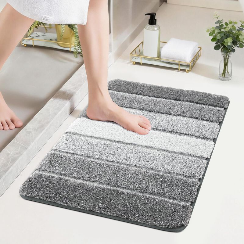 Tapete De Ba&ntilde;o Cosy Homeer 61x43 Cm Gris Absorb... image number null