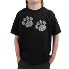 Camiseta Word Art Para Ni&ntilde;o - Meow Cat Prints - Negro