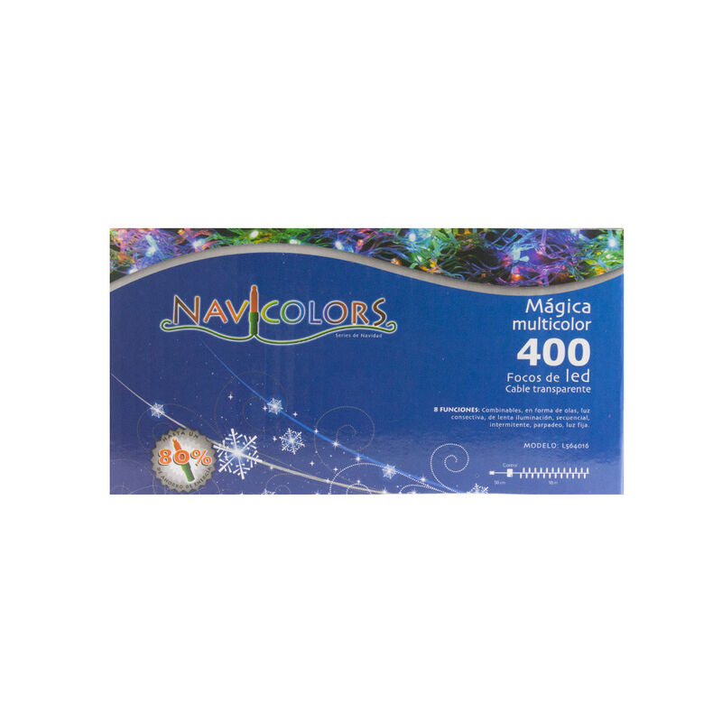 Serie de luces LED Navide&ntilde;a 400 focos luz multi... image number null