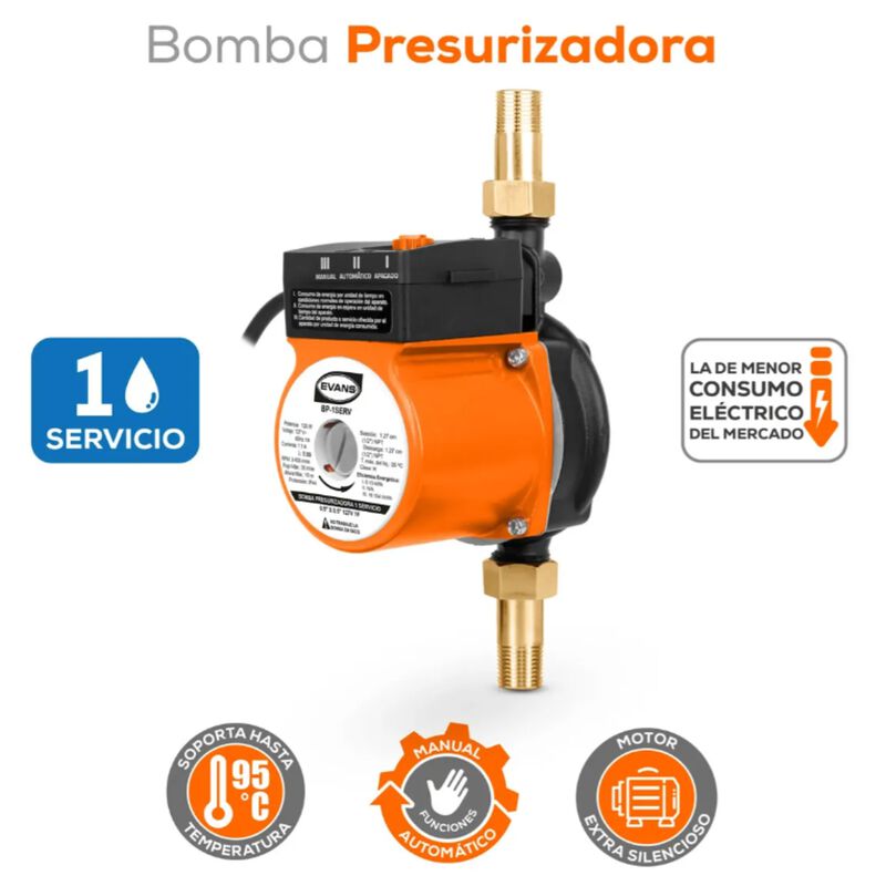 Bomba Presurizadora Evans 10m Y 35l/min 120w 1/... image number null
