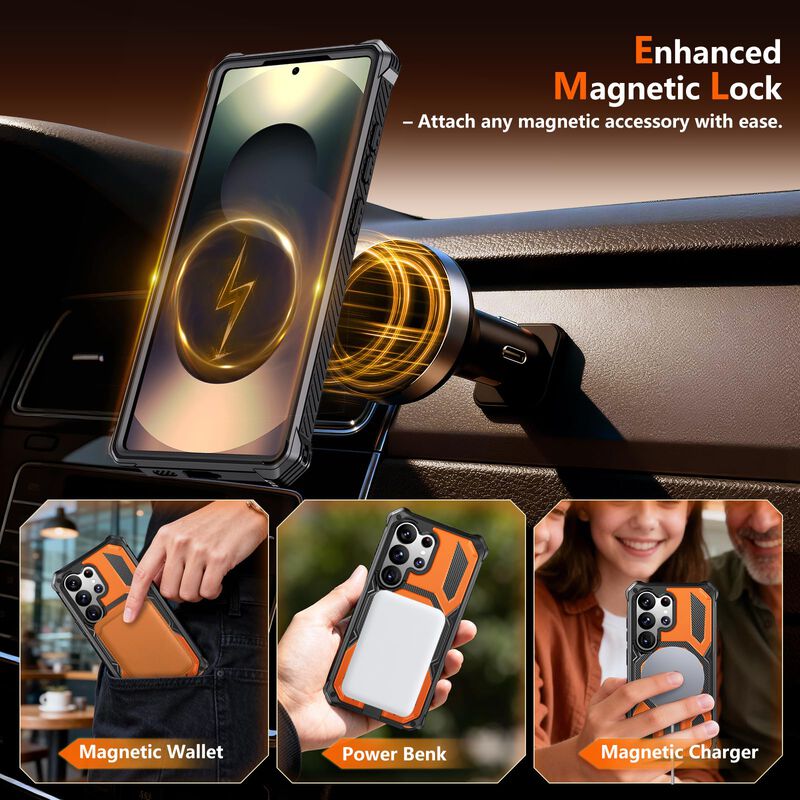 Funda Emmpitu Galaxy S25 Ultra Magsafe Naranja image number null