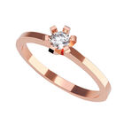 Anillo de Compromiso en Oro Rosa 10K con Circonia -  Talla:7.5/ M410-10R-CZ-75