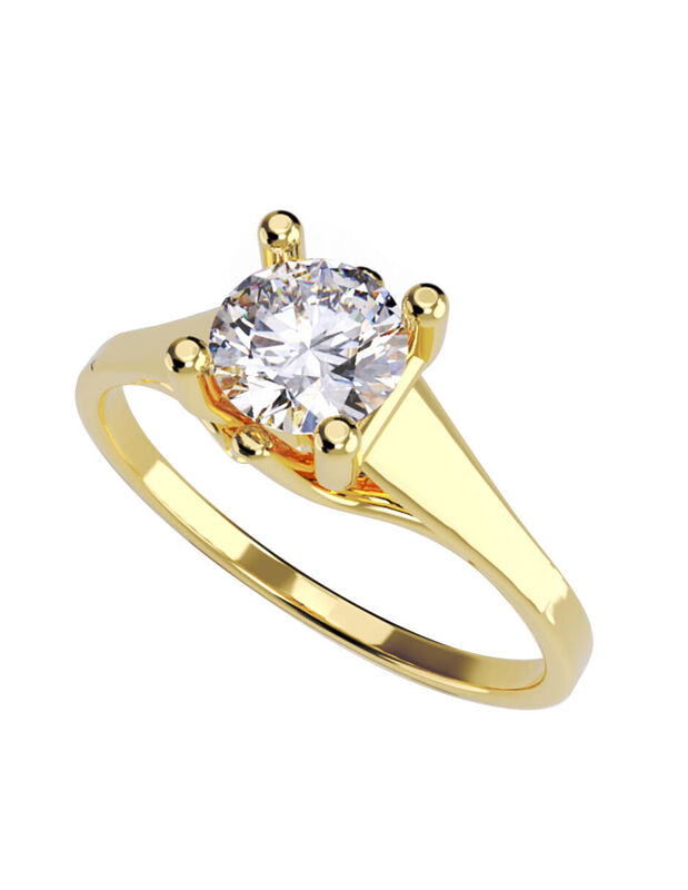 Anillo de Compromiso de 14K con Diamante de Lab... image number null