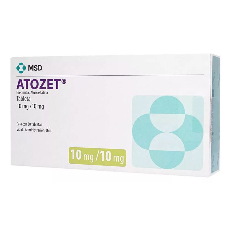 Atozet Tabletas 10 Mg/10 Mg, 30 Tabletas image number null