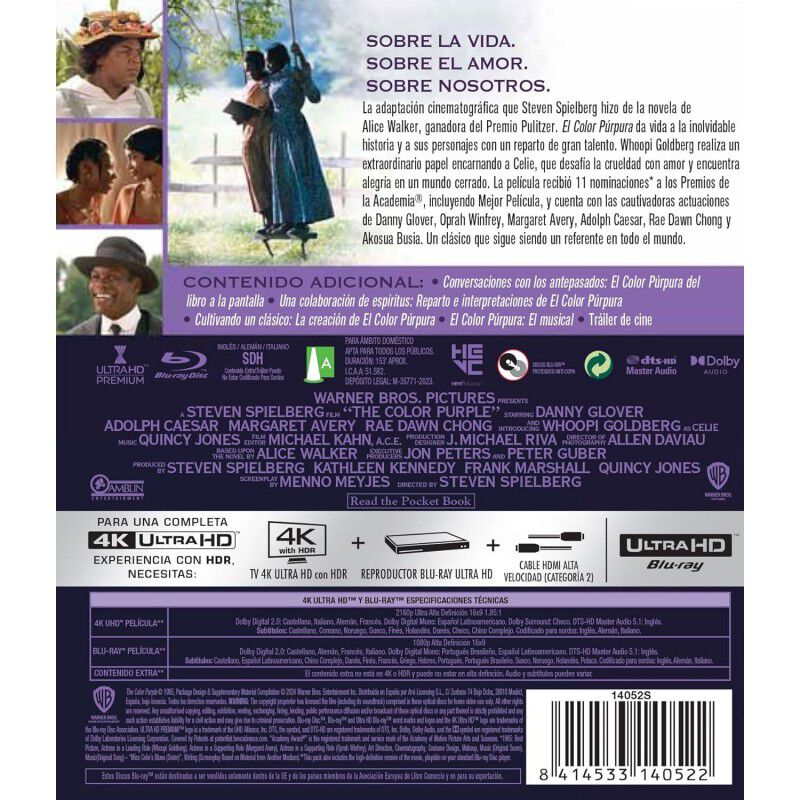 El Color P&uacute;rpura [4k Uhd + Blu-ray] (1985) The ... image number null