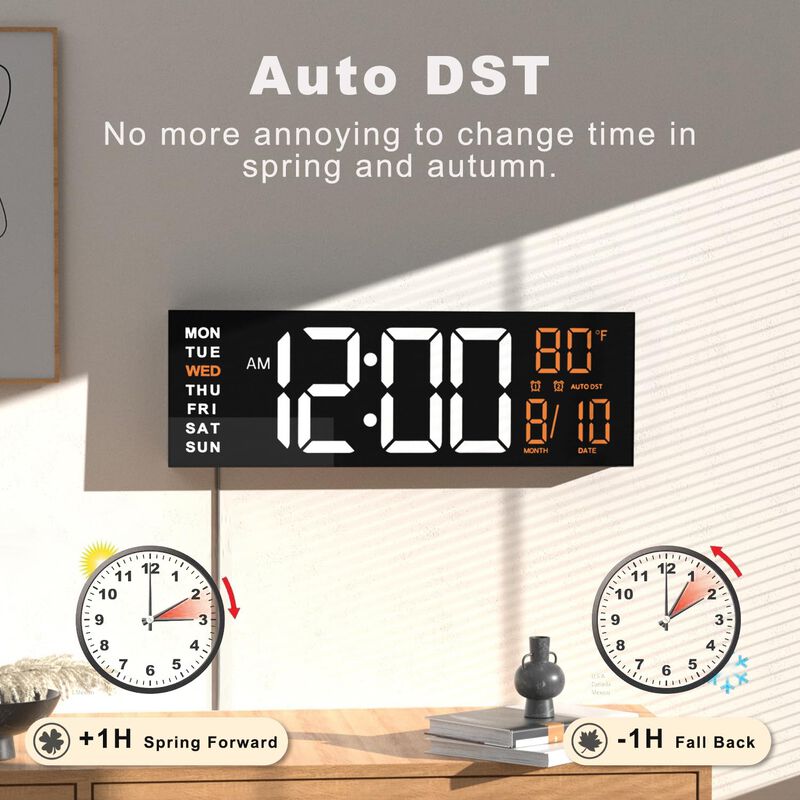 Reloj De Pared Jall Digital Grande De 16 Pulgad... image number null