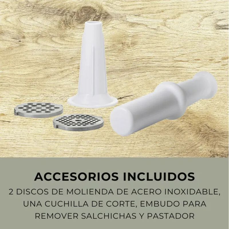 Molino De Carne El&eacute;ctrico Mossy Oak Placas Inox... image number null