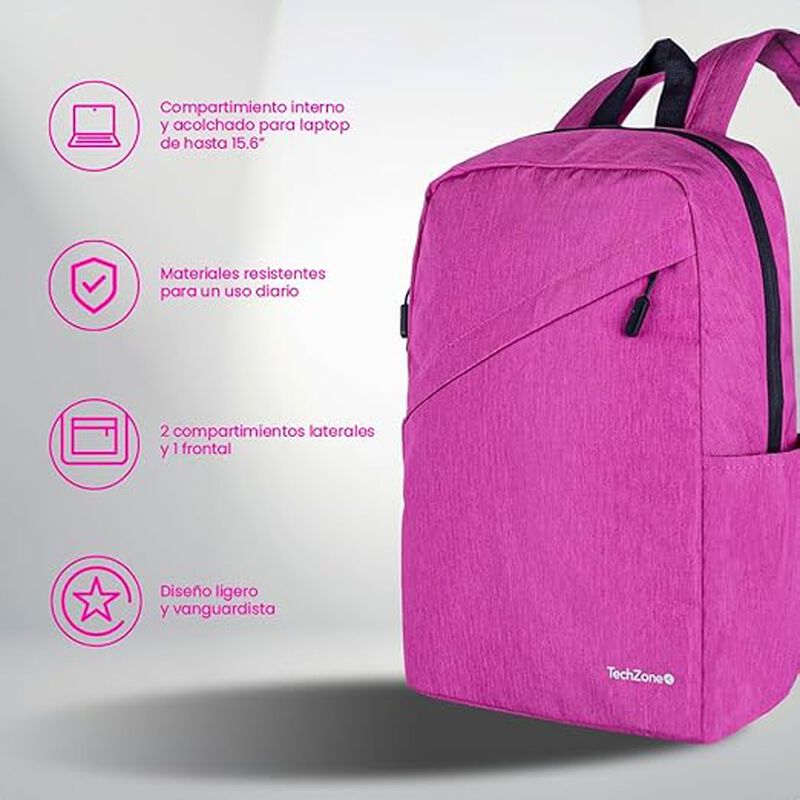 Techzone Mochila Basic Backpack Para Laptop De ... image number null