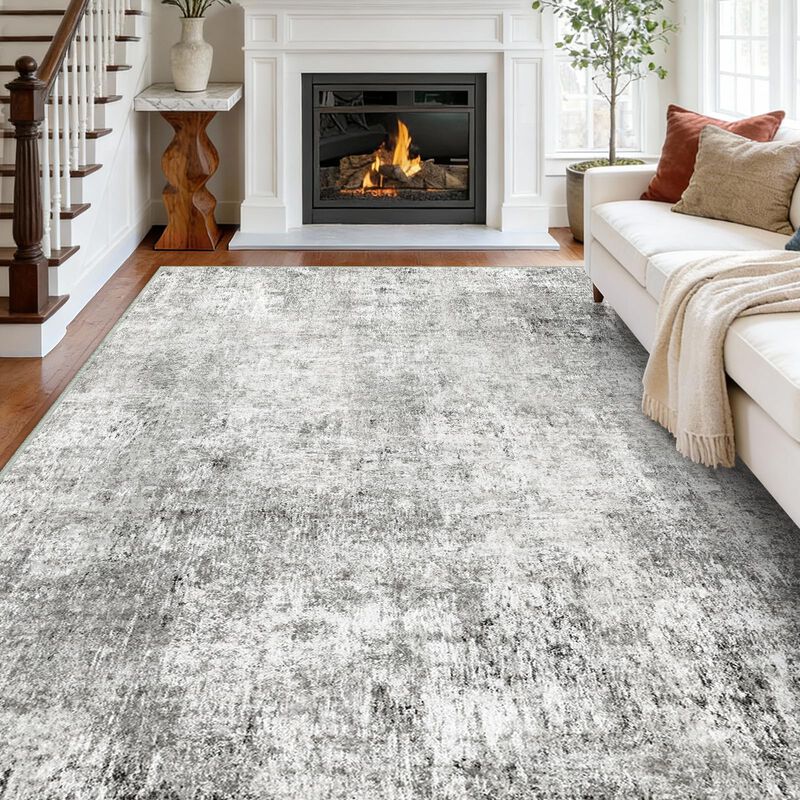 Alfombra De Zona Releany 244 cm x 152 cm Gris Y... image number null