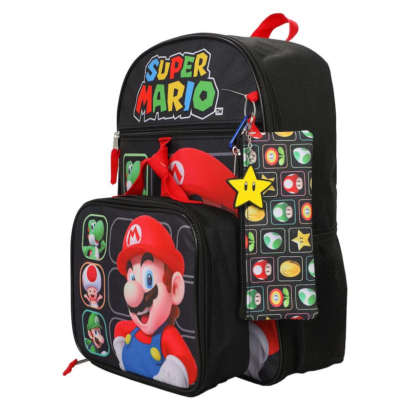Set De Mochilas Bioworld Super Mario Bros Chara... image number null