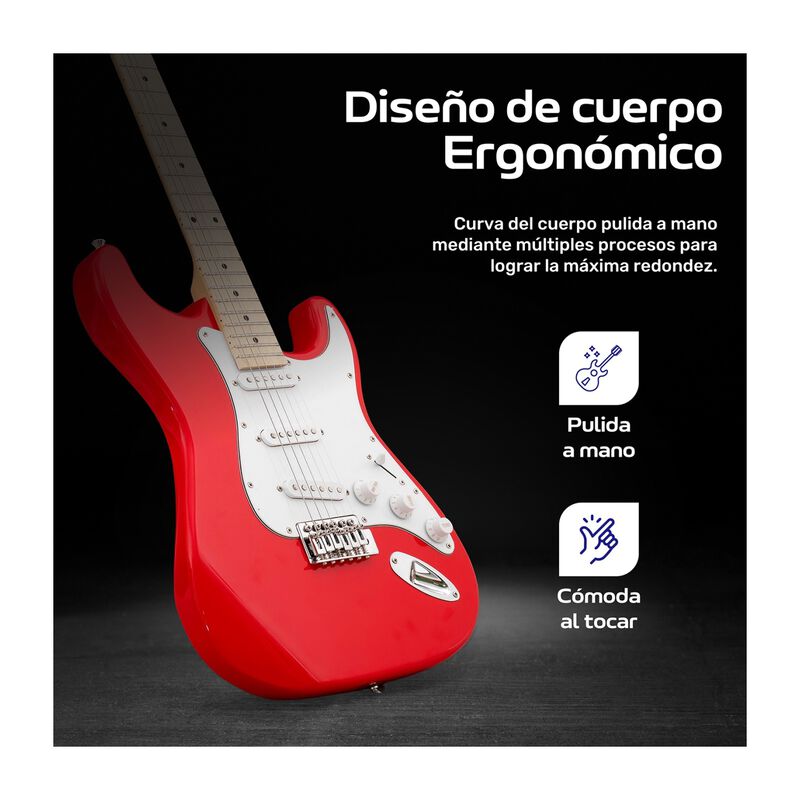 Guitarra El&eacute;ctrica Accesorios Rojo + Amplificad... image number null