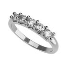 Anillo de Compromiso en Oro Blanco 10K con Circonia -  Talla:10.5/ FJ753-10W-CZ-105