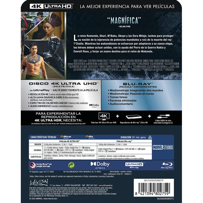Black Panther 2: Wakanda Forever (Steelbook Wak... image number null