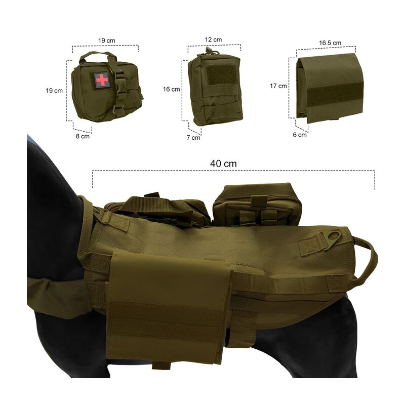 Pechera Chaleco Tactico Militar Perro Talla Med... image number null