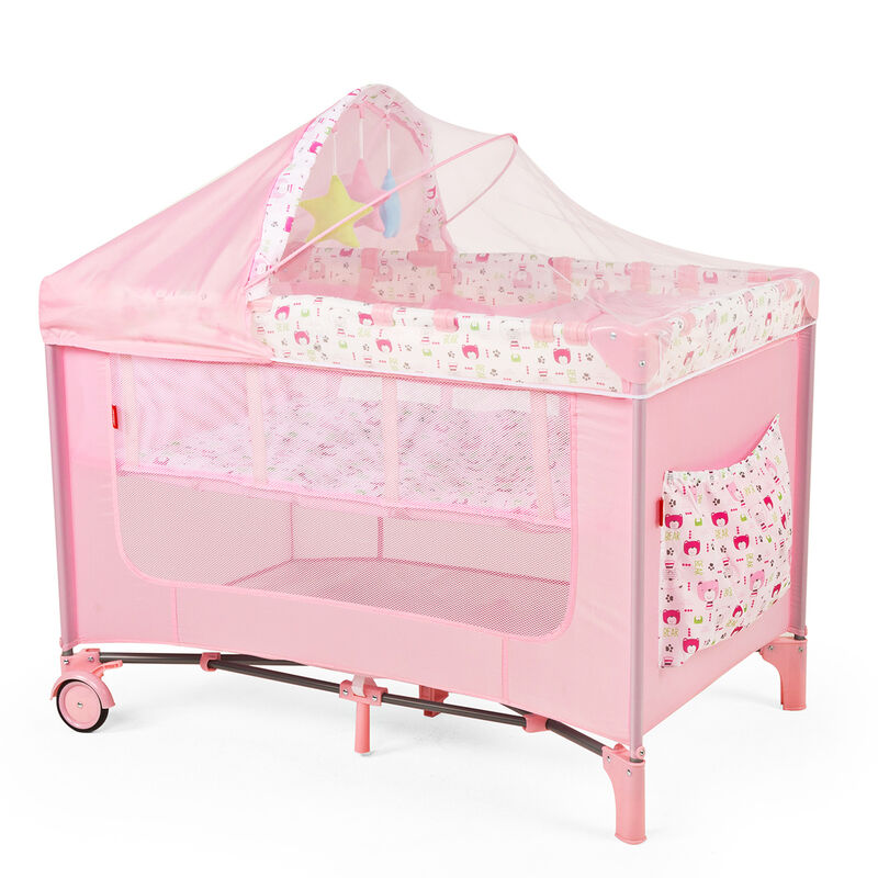 Cuna Corral Plegable con Cambiador y Dos Nivele... image number null