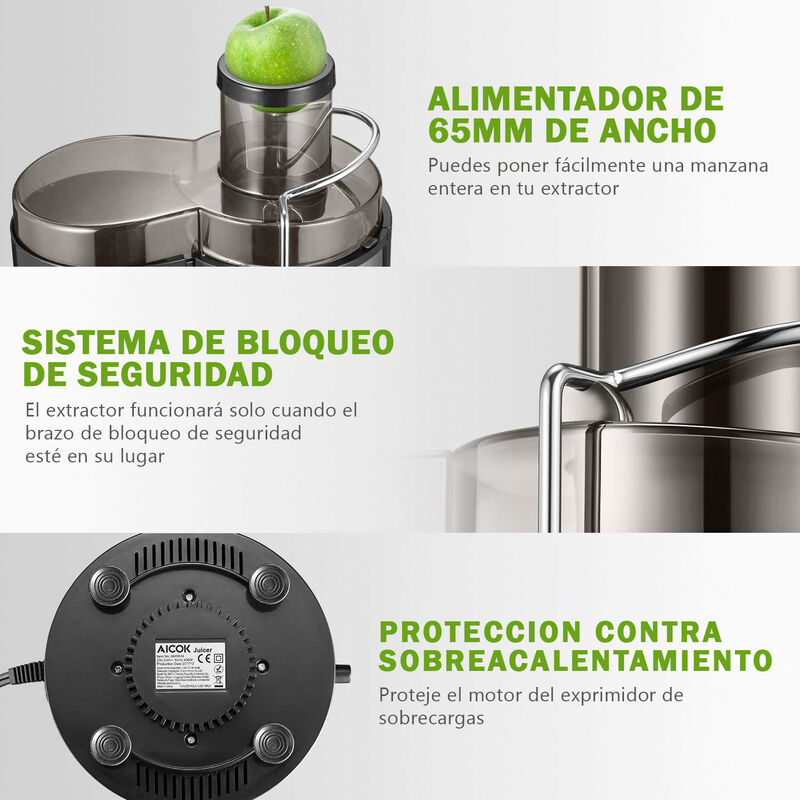 Extractor de Jugos Aicok 2 Velocidades 1.4 L image number null