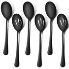 Juego de 6 cucharas de servir LIANYU acero inoxidable negro
