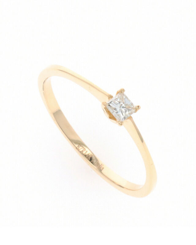Solitario De Oro Amarillo 14k Con 15pts De Diam... image number null