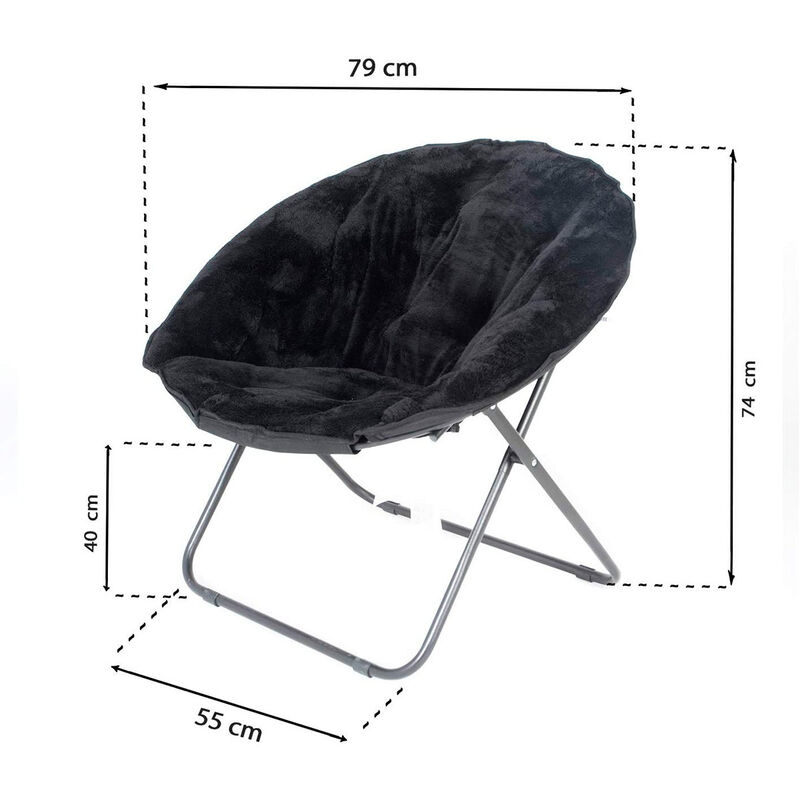 Silla Individual Plegable Moon Negra image number null