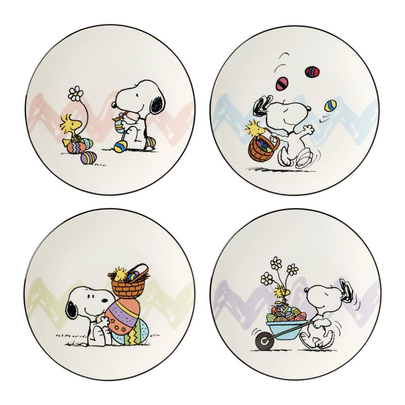 Juego de 4 Platos Decorativos Lenox Snoopy Pasc... image number null
