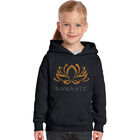 Sudadera Con Capucha Word Art Para Ni&ntilde;a - Namast&eacute; - Negro