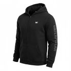 Sudadera Cat Hombre Negra Full Zip Con Gorro Casual Original