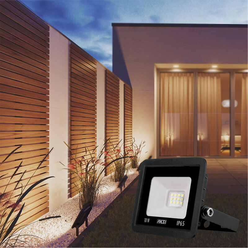 Pack de 4 reflectores LED Aksi 10W SMD IP65 Ult... image number null