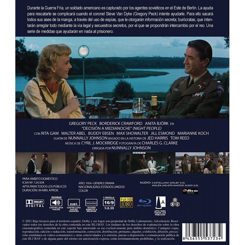 Decisi&oacute;n A Medianoche [blu-ray] (1954) Night Pe... image number null