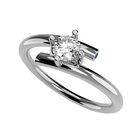 Anillo de Compromiso en Oro Blanco 10K con Circonia -  Talla:9.5/ FJ620-10W-CZ-95