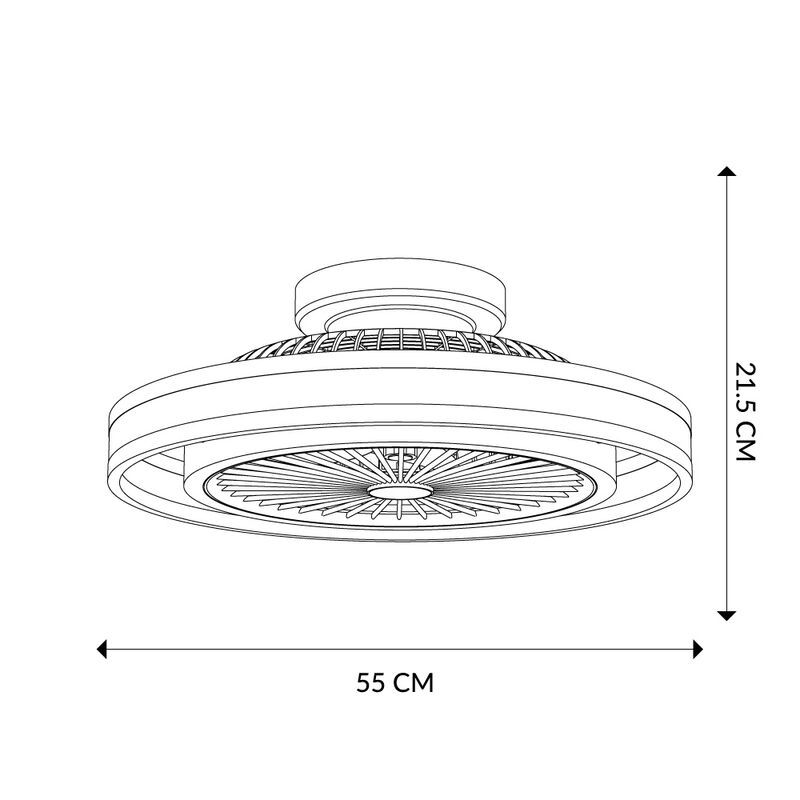 Ventilador de Techo LED Austral Gris 40W Contro... image number null